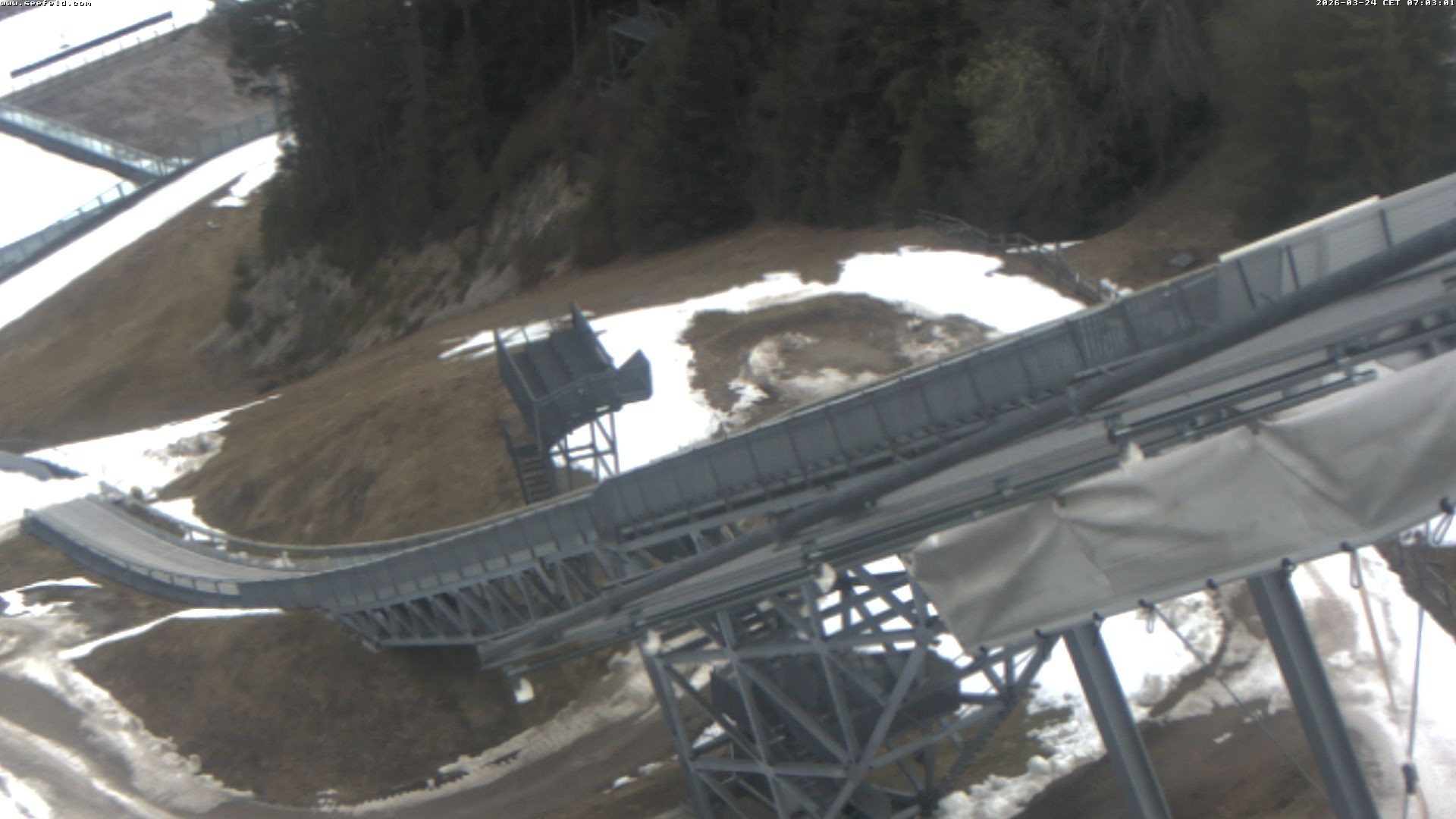 Archiv Foto Webcam Sprungschanze, Seefeld in Tirol
