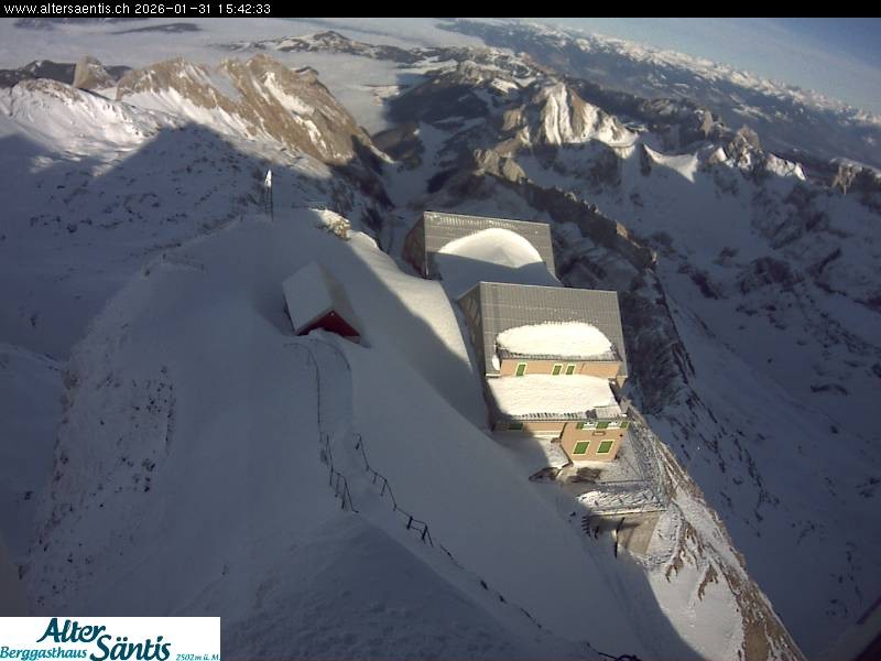 Archiv Foto Webcam Säntis (Ostschweiz): Blick Berggasthaus