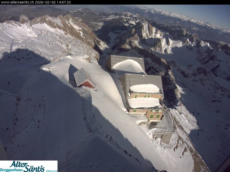 Archiv Foto Webcam Säntis (Ostschweiz): Blick Berggasthaus