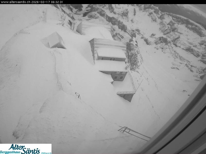 Archiv Foto Webcam Säntis (Ostschweiz): Blick Berggasthaus