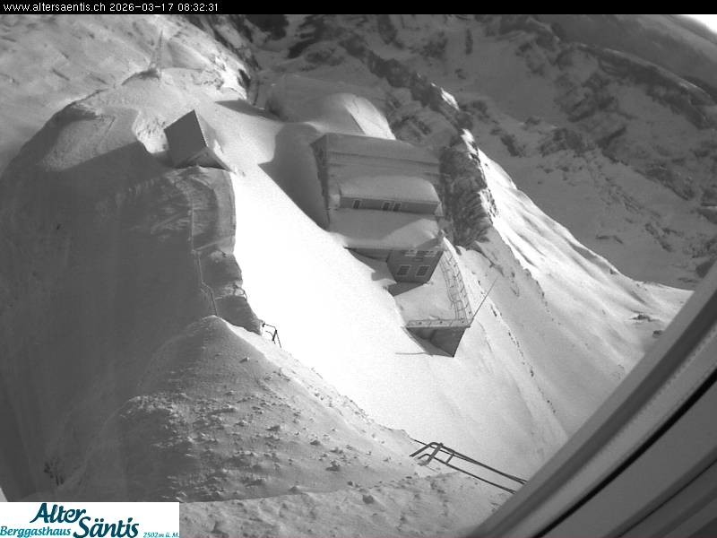 Archiv Foto Webcam Säntis (Ostschweiz): Blick Berggasthaus