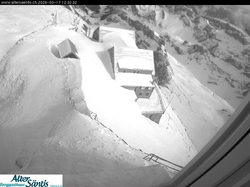 Archiv Foto Webcam Säntis (Ostschweiz): Blick Berggasthaus
