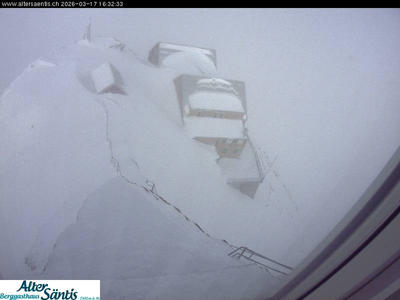 Archiv Foto Webcam Säntis (Ostschweiz): Blick Berggasthaus