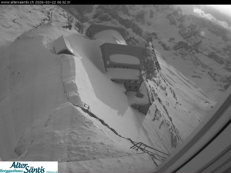 Archiv Foto Webcam Säntis (Ostschweiz): Blick Berggasthaus