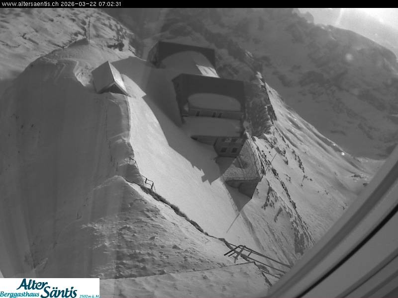 Archiv Foto Webcam Säntis (Ostschweiz): Blick Berggasthaus