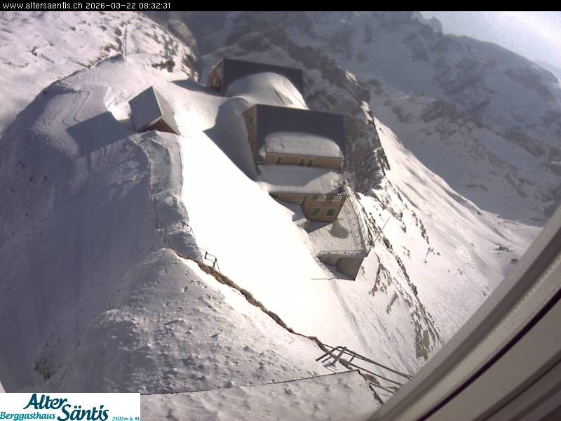 Archiv Foto Webcam Säntis (Ostschweiz): Blick Berggasthaus