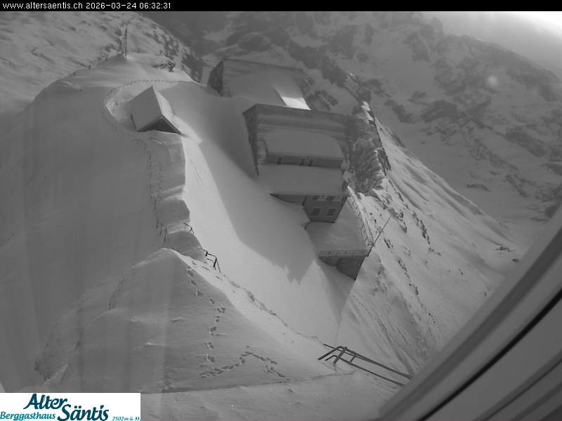 Archiv Foto Webcam Säntis (Ostschweiz): Blick Berggasthaus