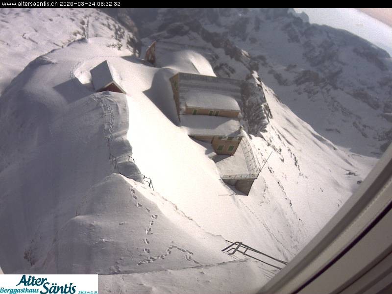 Archiv Foto Webcam Säntis (Ostschweiz): Blick Berggasthaus