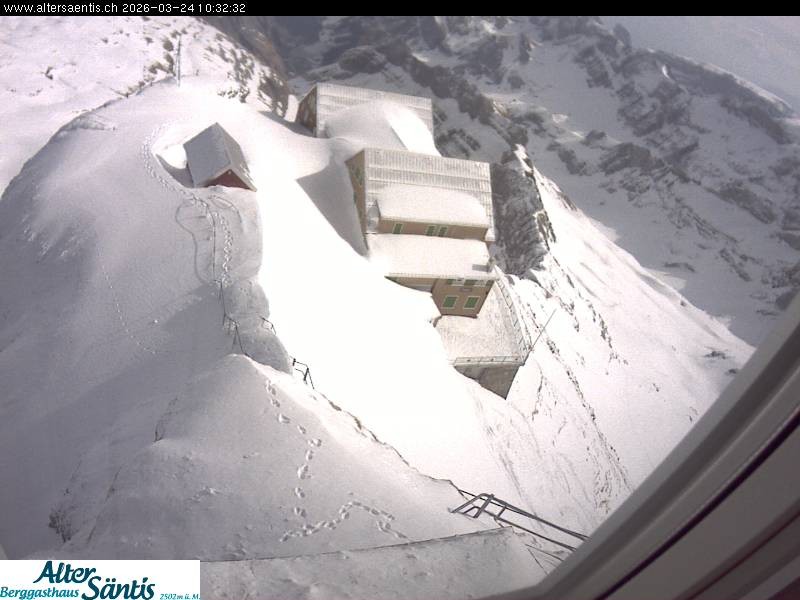 Archiv Foto Webcam Säntis (Ostschweiz): Blick Berggasthaus