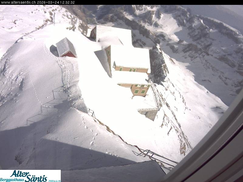 Archiv Foto Webcam Säntis (Ostschweiz): Blick Berggasthaus