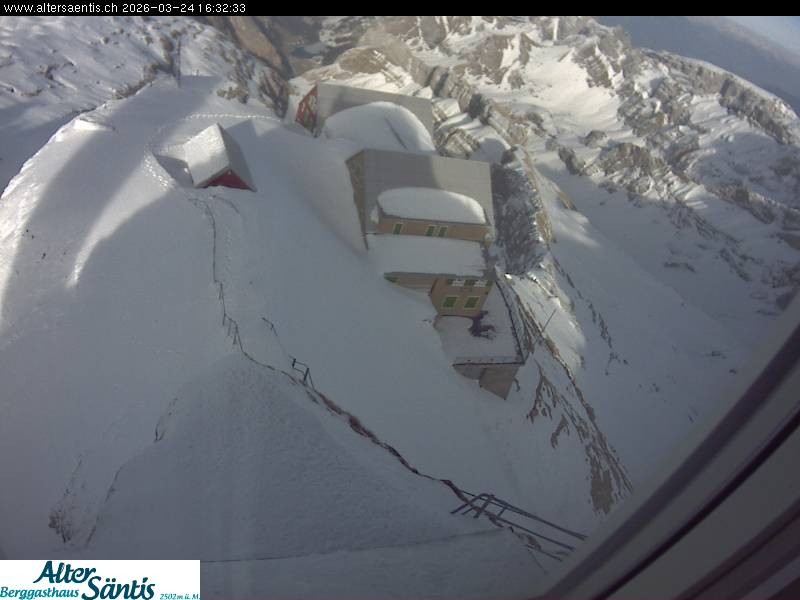 Archived image Webcam Säntis: Mountain Hut