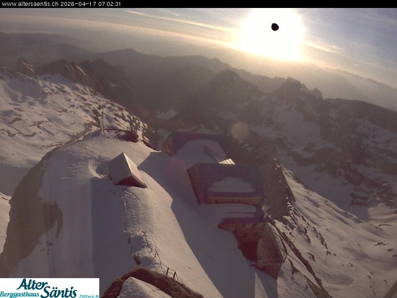 Archiv Foto Webcam Säntis (Ostschweiz): Blick Berggasthaus