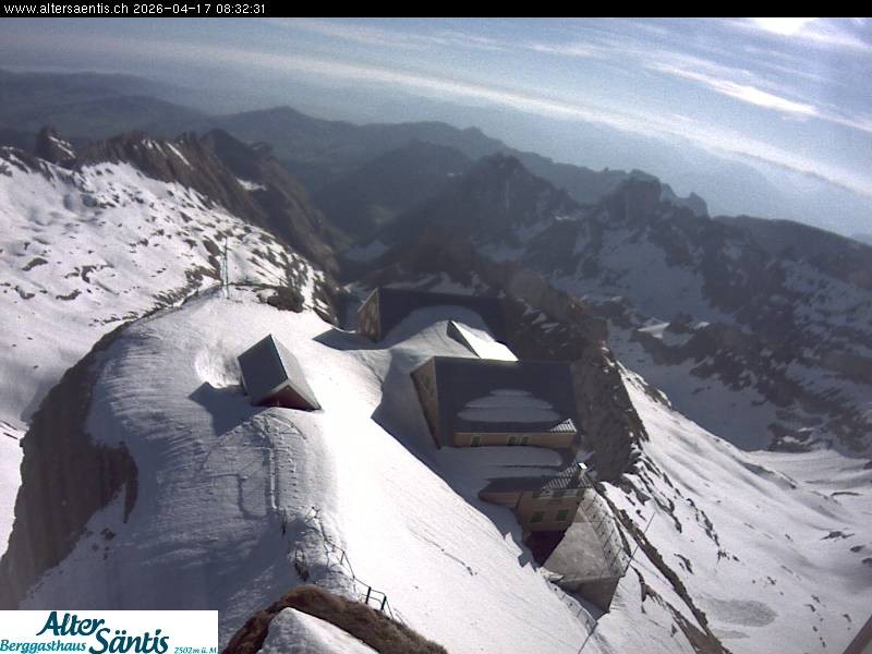 Archiv Foto Webcam Säntis (Ostschweiz): Blick Berggasthaus