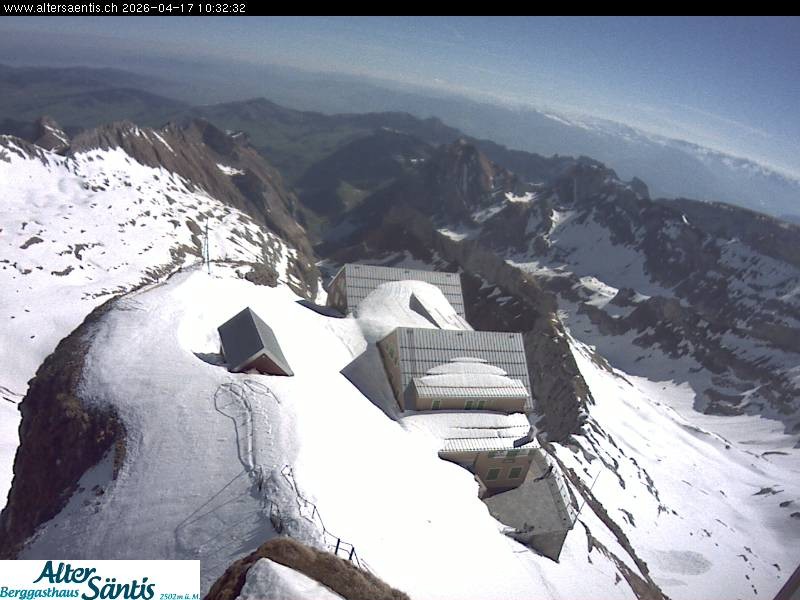 Archiv Foto Webcam Säntis (Ostschweiz): Blick Berggasthaus
