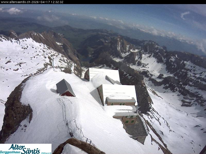 Archived image Webcam Säntis: Mountain Hut