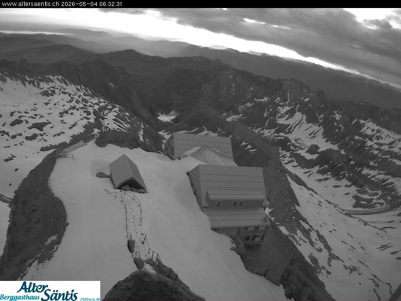 Archiv Foto Webcam Säntis (Ostschweiz): Blick Berggasthaus