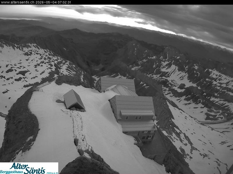 Archiv Foto Webcam Säntis (Ostschweiz): Blick Berggasthaus