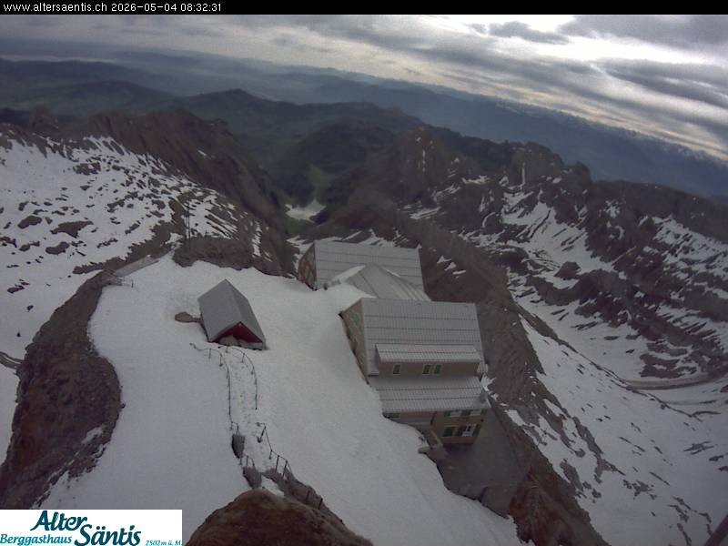 Archiv Foto Webcam Säntis (Ostschweiz): Blick Berggasthaus
