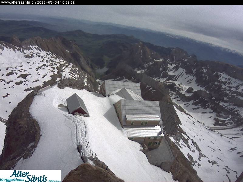 Archiv Foto Webcam Säntis (Ostschweiz): Blick Berggasthaus