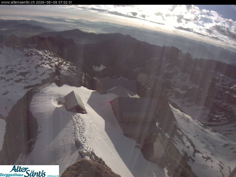 Archiv Foto Webcam Säntis (Ostschweiz): Blick Berggasthaus