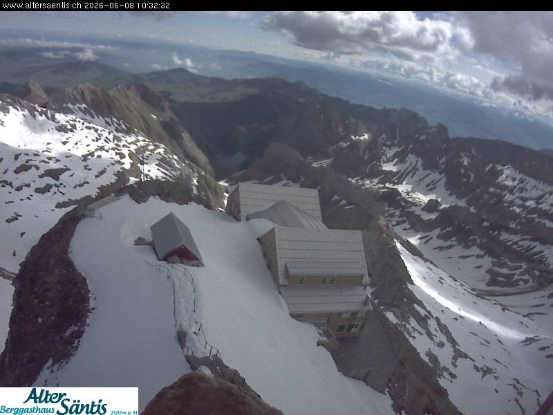 Archiv Foto Webcam Säntis (Ostschweiz): Blick Berggasthaus
