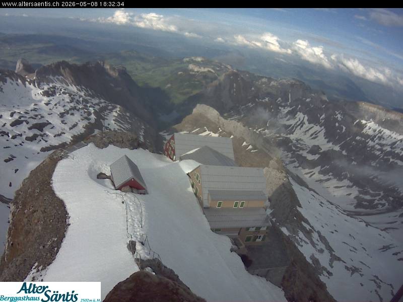 Archiv Foto Webcam Säntis (Ostschweiz): Blick Berggasthaus