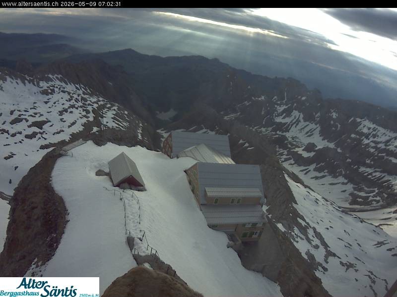 Archiv Foto Webcam Säntis (Ostschweiz): Blick Berggasthaus