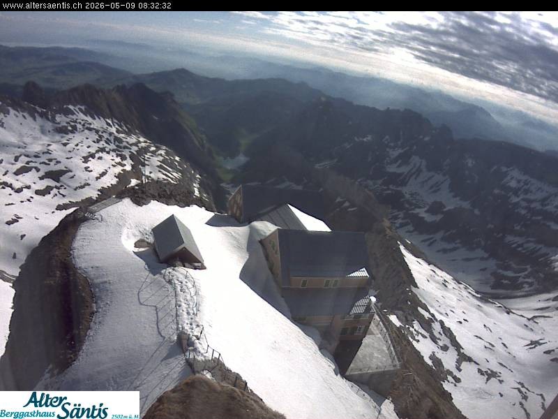 Archiv Foto Webcam Säntis (Ostschweiz): Blick Berggasthaus