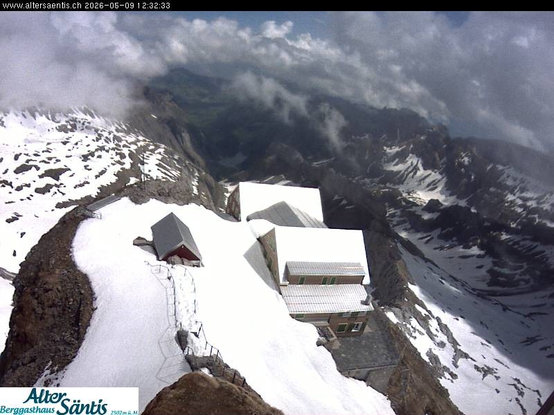 Archiv Foto Webcam Säntis (Ostschweiz): Blick Berggasthaus
