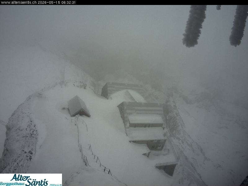 Archiv Foto Webcam Säntis (Ostschweiz): Blick Berggasthaus