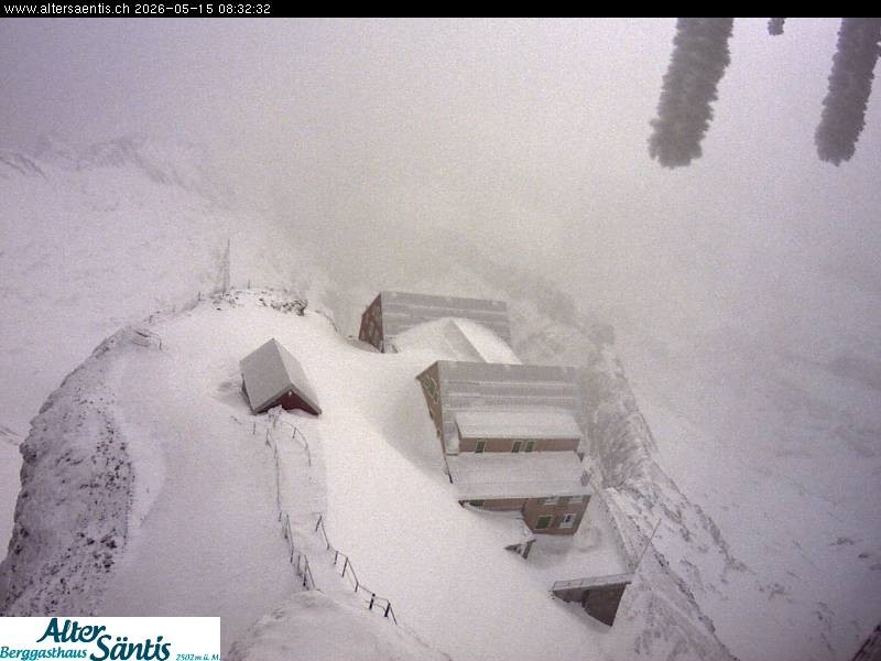 Archiv Foto Webcam Säntis (Ostschweiz): Blick Berggasthaus