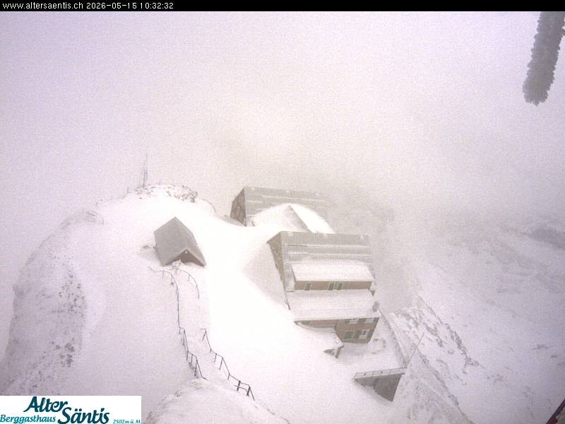 Archiv Foto Webcam Säntis (Ostschweiz): Blick Berggasthaus