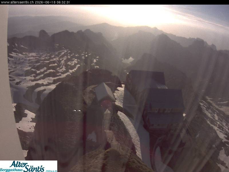 Archiv Foto Webcam Säntis (Ostschweiz): Blick Berggasthaus
