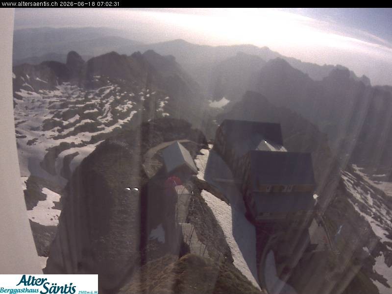 Archiv Foto Webcam Säntis (Ostschweiz): Blick Berggasthaus