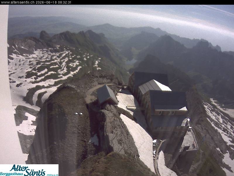 Archiv Foto Webcam Säntis (Ostschweiz): Blick Berggasthaus