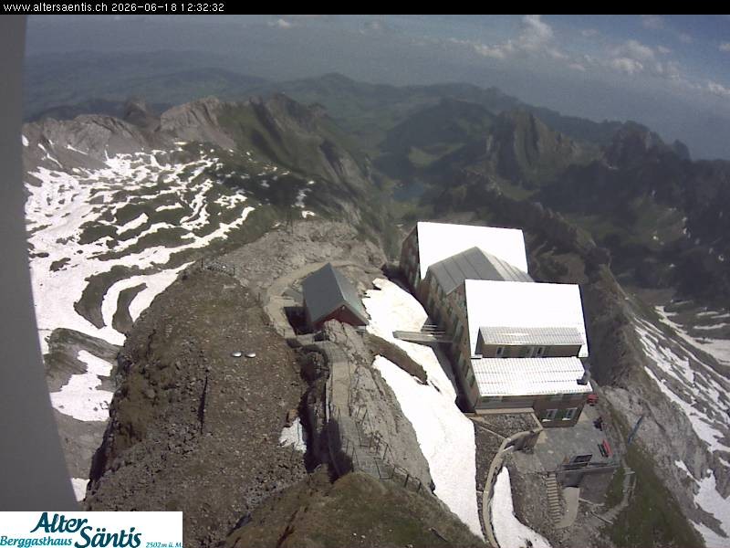 Archiv Foto Webcam Säntis (Ostschweiz): Blick Berggasthaus