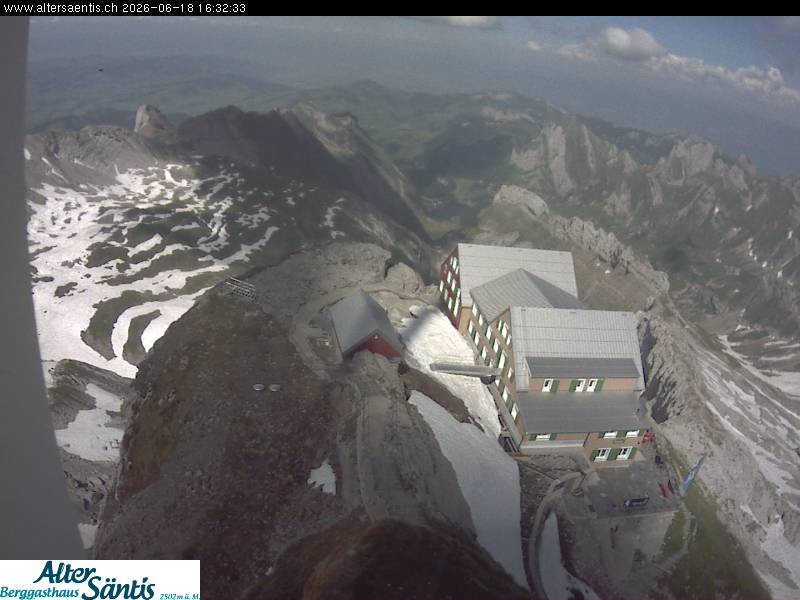 Archiv Foto Webcam Säntis (Ostschweiz): Blick Berggasthaus