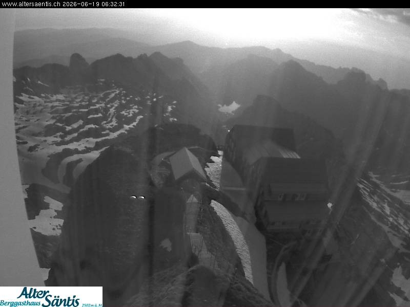 Archiv Foto Webcam Säntis (Ostschweiz): Blick Berggasthaus