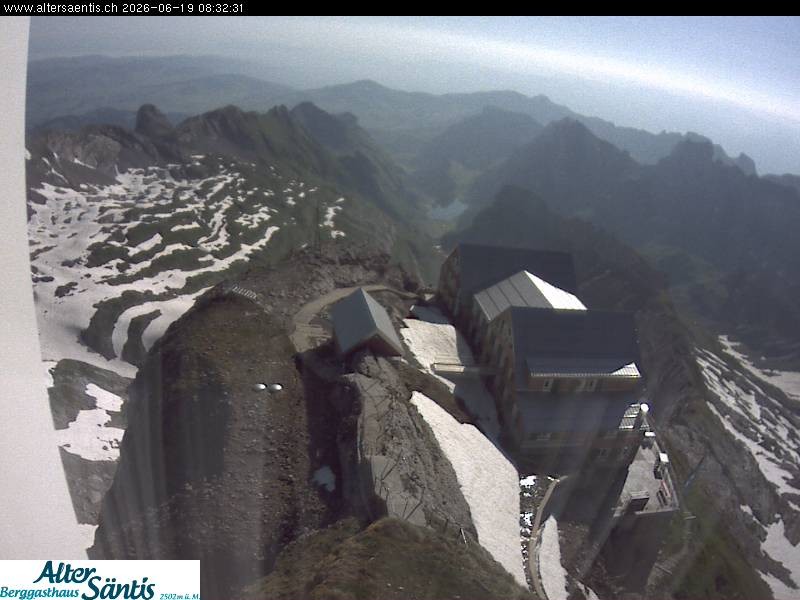 Archiv Foto Webcam Säntis (Ostschweiz): Blick Berggasthaus