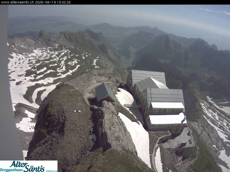 Archiv Foto Webcam Säntis (Ostschweiz): Blick Berggasthaus