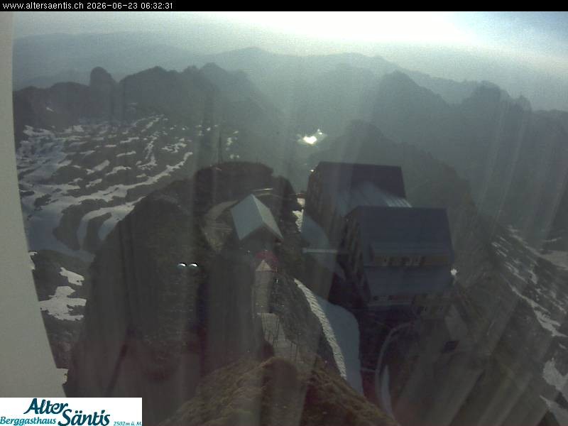 Archiv Foto Webcam Säntis (Ostschweiz): Blick Berggasthaus