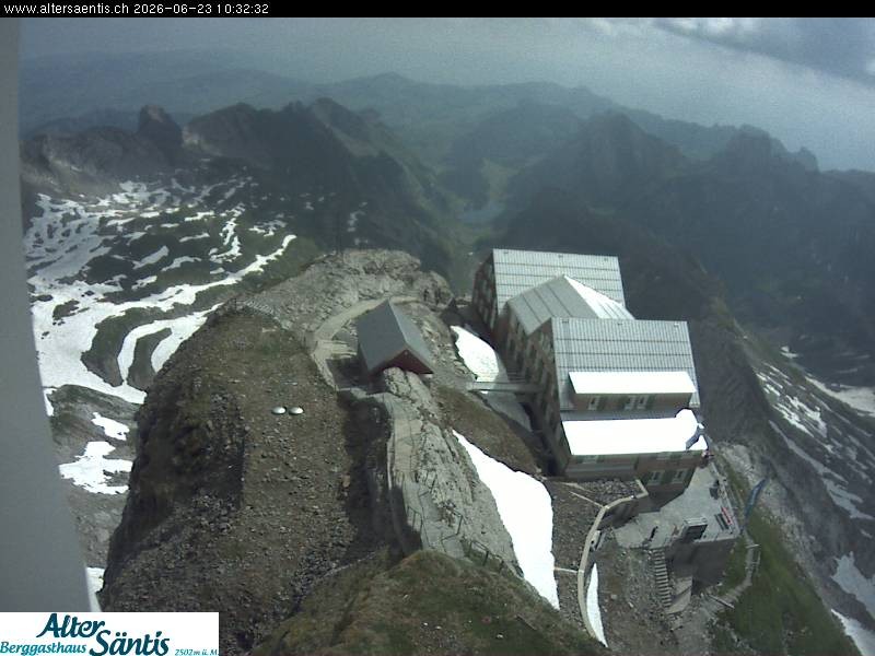 Archiv Foto Webcam Säntis (Ostschweiz): Blick Berggasthaus