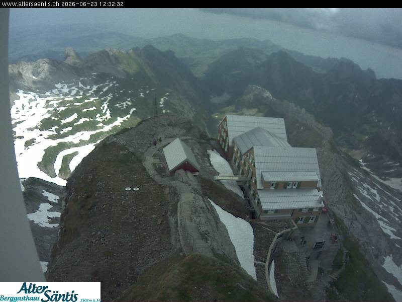 Archiv Foto Webcam Säntis (Ostschweiz): Blick Berggasthaus