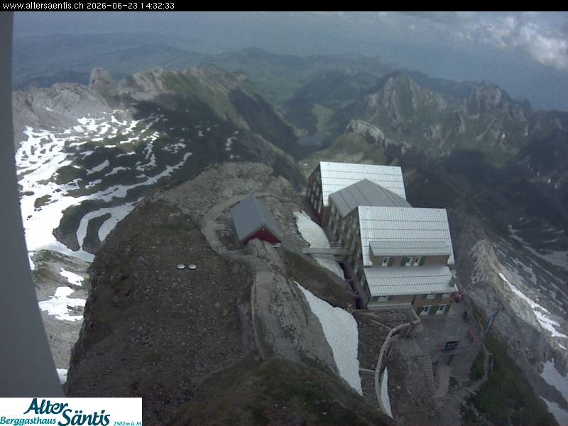 Archiv Foto Webcam Säntis (Ostschweiz): Blick Berggasthaus