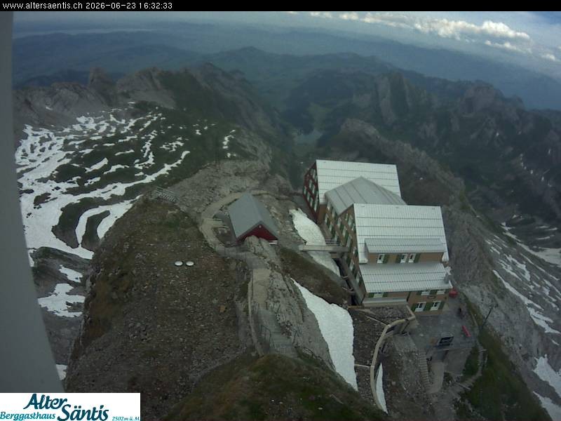 Archiv Foto Webcam Säntis (Ostschweiz): Blick Berggasthaus