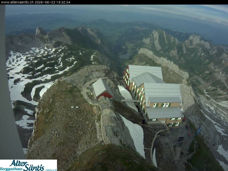 Archiv Foto Webcam Säntis (Ostschweiz): Blick Berggasthaus