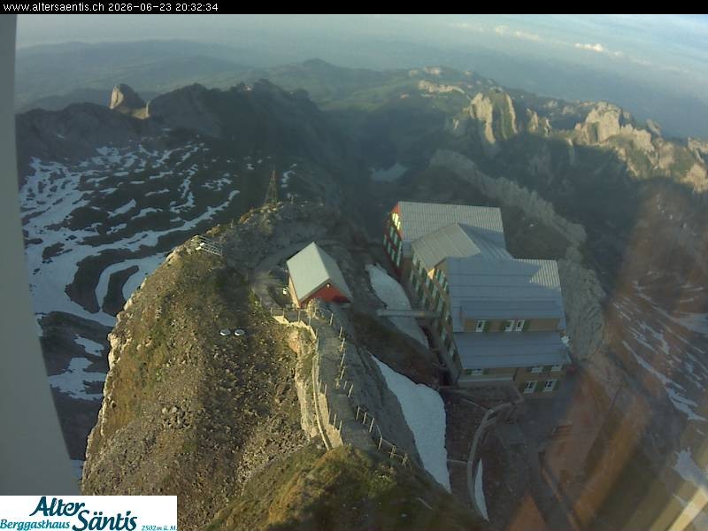 Archiv Foto Webcam Säntis (Ostschweiz): Blick Berggasthaus