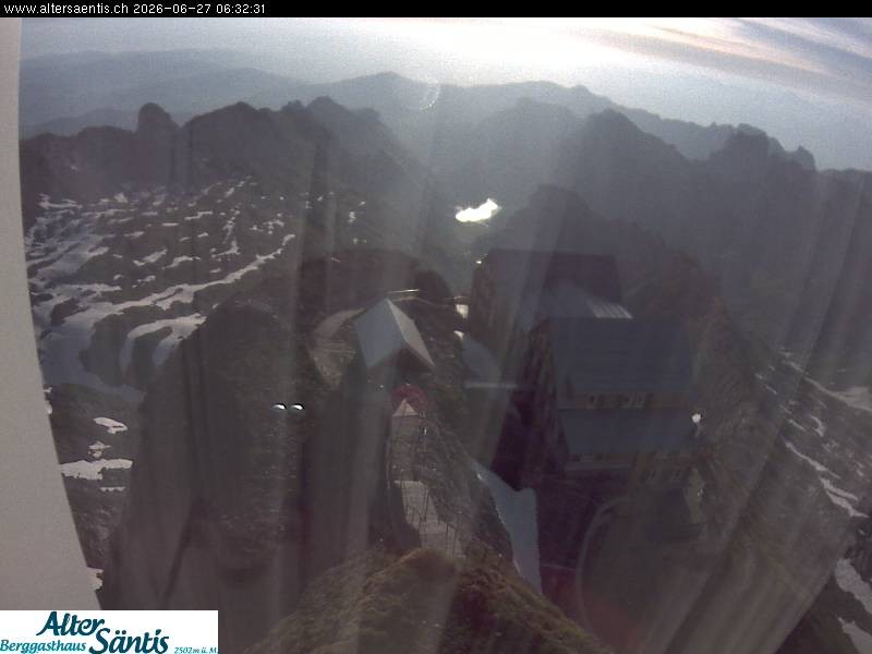Archiv Foto Webcam Säntis (Ostschweiz): Blick Berggasthaus