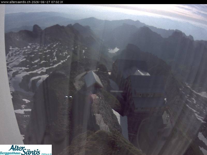 Archiv Foto Webcam Säntis (Ostschweiz): Blick Berggasthaus