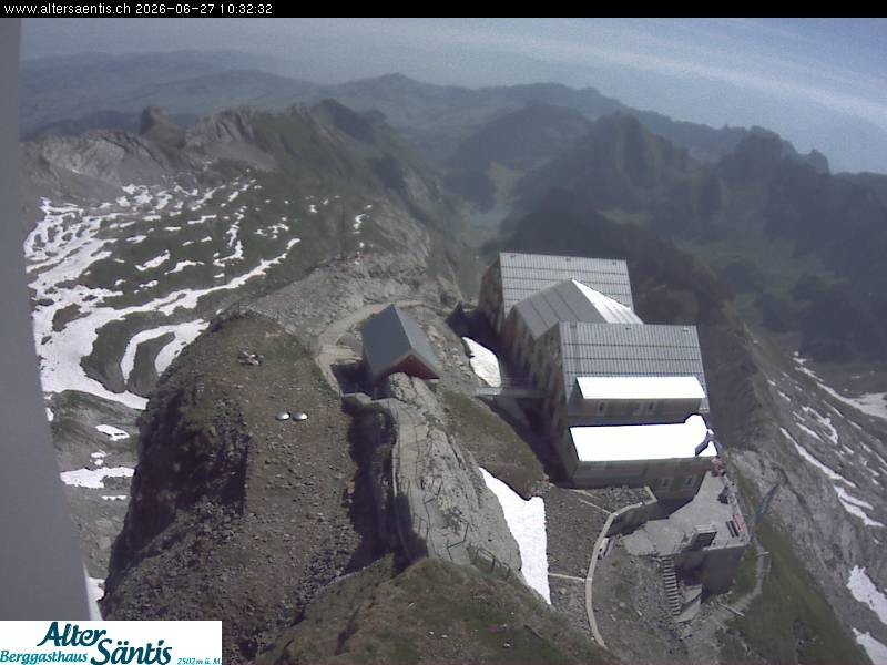 Archiv Foto Webcam Säntis (Ostschweiz): Blick Berggasthaus